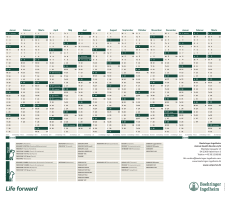 Kalender skrivebordsunderlag 2025